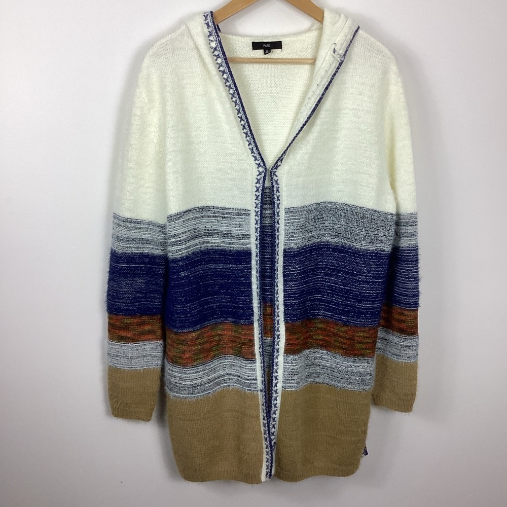 Fate Siana Hooded Sweater Cardigan Size Medium